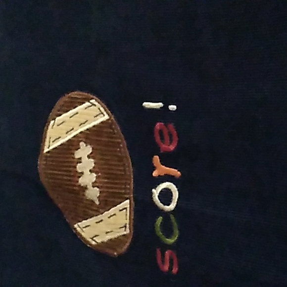 Nojo Kids Corduroy Window Valance Sports Applique 59" X 14" - Picture 6 of 9